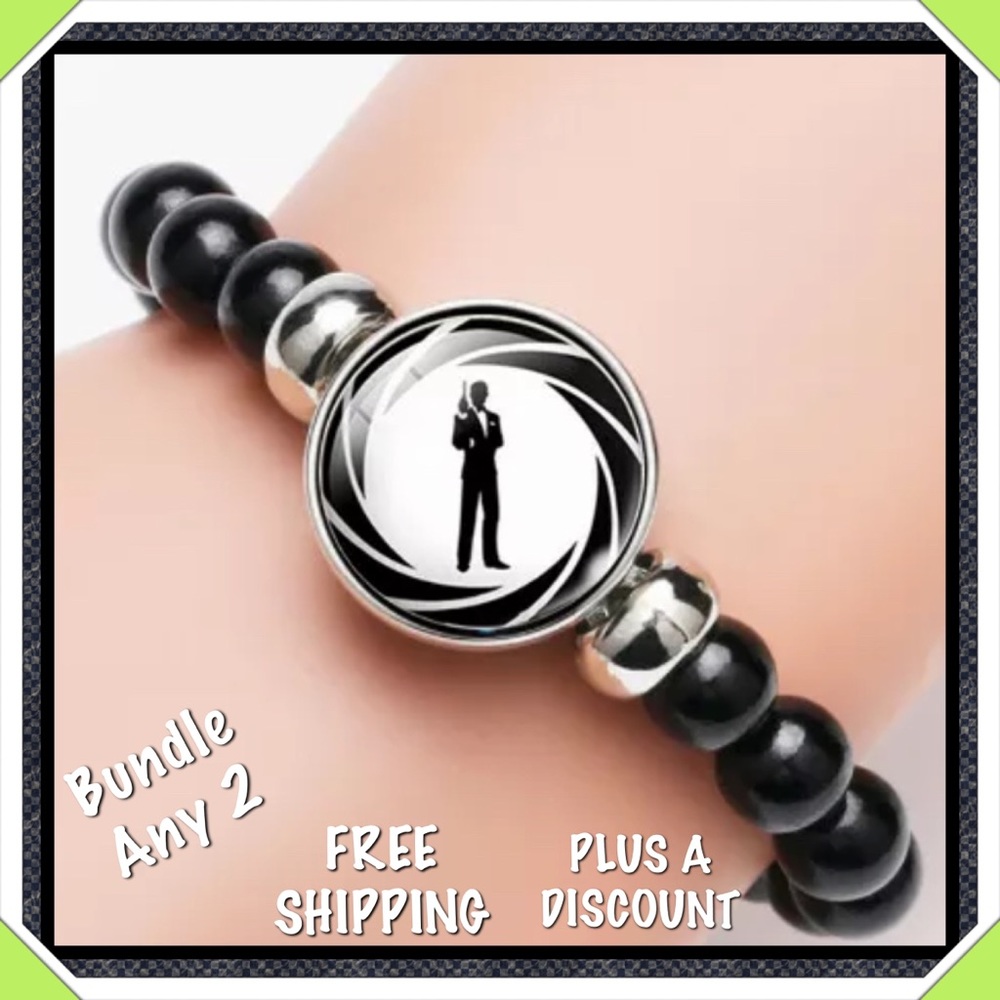 🆕✅ JAMES BOND NOOSA STYLE SNAP STRETCH BRACELET